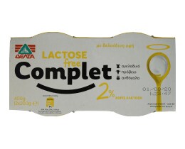 COMPLET | Επιδόρπιο Γιαουρτιού 2% Χωρίς Λακτόζη 2 X 200 gr  2 X 200 gr