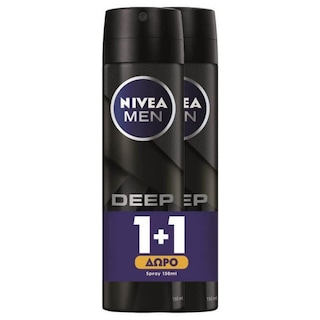 NIVEA | NIVEA MEN DEO SPRAY DEEP 150ML  150ML 1+1
