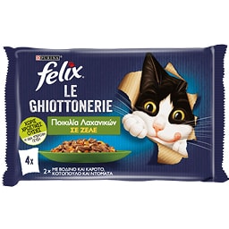 FELIX | Γατοτροφή AGAIL Ποικιλία Λαχανικών με Κρέας 4x85g