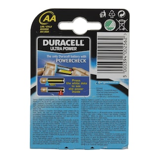 DURACELL | Μπαταρίες Αλκαλικές Ultra Power AA 4 Τεμάχια