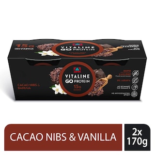 VITALINE | Επιδόρπιο Γιαουρτιού Protein Βανίλια Κακάο 2x170g