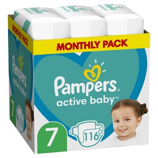 PAMPERS | Πάνες Μωρού Active Baby Νο7 Αποκλειστικά Online 116 Τεμάχια