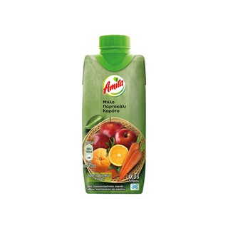 AMITA | NATURAL JUICE ΠΟΡΤΟΚΑΛΙ ΜΗΛΟ ΚΑΡΟΤΟ 330ML