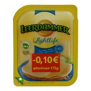 LEERDAMMER | CHEESE LIGHT SLICES 175 GR 0.10E