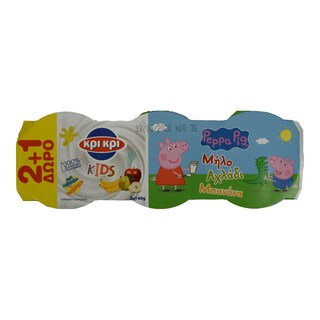 ΚΡΙ ΚΡΙ | Παιδικό Γιαούρτι Με 3 Φρούτα 2+1 Τεμάχιο Δώρο 420 gr