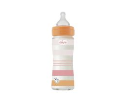 CHICCO | Μπιμπερό Γυάλινο Well Being Anti-Colic 0m+ Ροζ 240ml