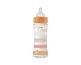 CHICCO | Μπιμπερό Γυάλινο Well Being Anti-Colic 0m+ Ροζ 240ml
