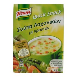 KNORR | QUICK SNACK | ΣΟΥΠΑ ΜΕ ΛΑΧΑΝΙΚΑ ΚΑΙ ΚΡΟΥΤΟΝ 45 GR