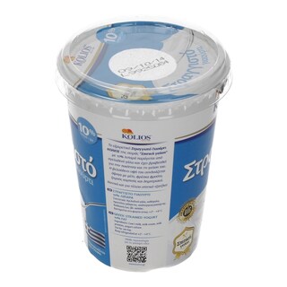 ΚΟΛΙΟΣ | ΓΙΑΟΥΡΤΙ ΛΕΥΚΟ ΣΤΡΑΓΓΙΣΤΟ 500 GR