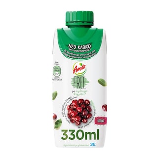 AMITA | Φρουτοποτό Free Βύσσινο Στέβια 330ml