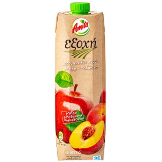 AMITA | ΕΞΟΧΗ | Φυσικό Χυμός Μήλο Ροδάκινο 1lt