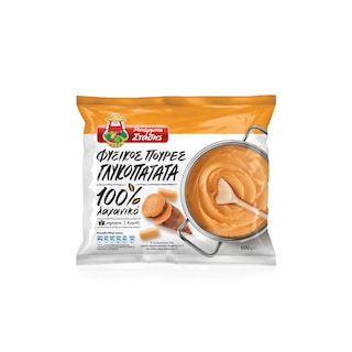 ΜΠΑΡΜΠΑ ΣΤΑΘΗΣ | Πουρές Γλυκοπατάτας Φυσικός Κατεψυγμένος 600gr