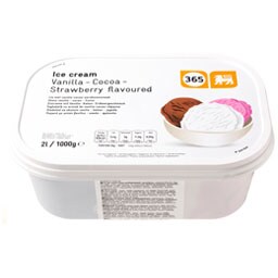 365 | Παγωτό Βανίλια Σοκολάτα Φράουλα 1kg