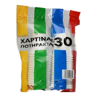 - | Ποτηράκια Χάρτινα Διαφανή 30 Τεμάχια