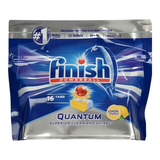 FINISH | Κάψουλες Πλυντηρίου Πιάτων Quantum Max Lemon  16 Τεμάχια