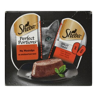 SHEBA | Γατοτροφή Perfect Portions Μοσχάρι Πατέ 3x75g