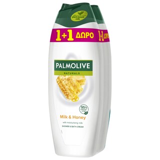 PALMOLIVE | Αφρόλουτρο Naturals Μέλι & Γάλα 650ml 1+1 Δώρο