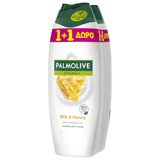 PALMOLIVE | Αφρόλουτρο Naturals Μέλι & Γάλα 650ml 1+1 Δώρο