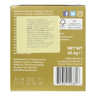 YORKSHIRE | Τσάι Μαύρο Gold 62.5gr