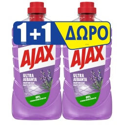 AJAX | Υγρό Καθαρισμού Ultra Λεβάντα 1lt 1+1 Δώρο