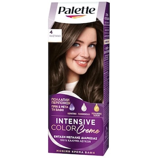 PALETTE | Βαφή Μαλλιών Intensive Color 4 Καστανό 1 Τεμάχιο