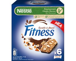 NESTLE | FITNESS | Μπάρες Δημητριακών με Σοκολάτα και Αμύγδαλα 6x23.5g