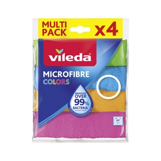 VILEDA | Πετσέτα Μικροϊνών Γενικής Χρήσης Colors 4 Τεμάχια