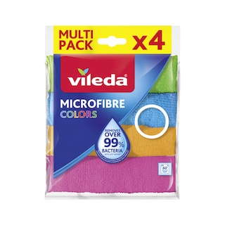 VILEDA | Πετσέτα Μικροϊνών Γενικής Χρήσης Colors 4 Τεμάχια