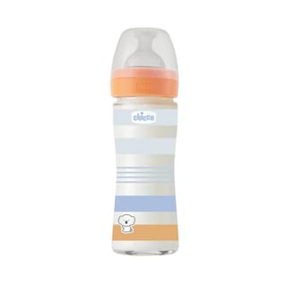 CHICCO | Μπιμπερό Γυάλινο Well Being Anti-Colic 0m+ Γαλάζιο 240ml