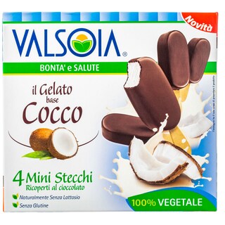 VALSOIA | COCONUT ICE CREAM MINI STICKS  4X50GR