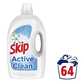 SKIP | Υγρό Πλυντηρίου Ρούχων Active Clean 64 Μεζούρες