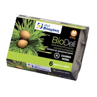 ΒΛΑΧΑΚΗΣ | Αυγά Biodeli Βιολογικά Medium 6 Τεμάχια