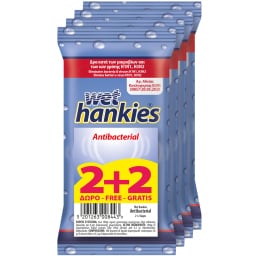 WET HANKIES | Υγρά Μαντηλάκια Αντιβακτηριδιακά 15 Tεμάχια 2+2 Δώρο