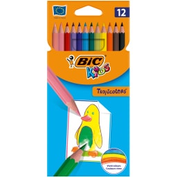 BIC | Μολύβια Ζωγραφικής Kids Tropicolors Πολύχρωμα 12 Τεμάχια
