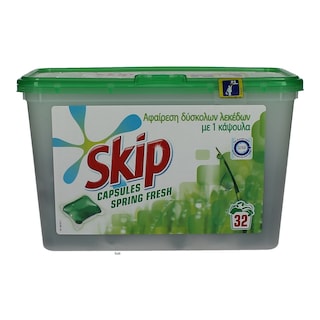 SKIP | ΥΓΡΕΣ ΚΑΨΟΥΛΕΣ ΠΛΥΝΤΗΡΙΟΥ ΡΟΥΧΩΝ SPRING FRESH 32 ΤΕΜ 32 ΤΕΜ
