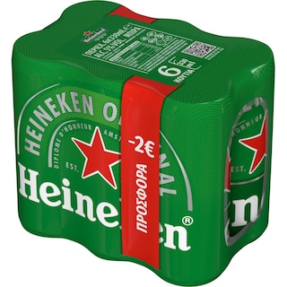 HEINEKEN | Μπύρα Lager Κουτί 6x330ml Έκπτωση 2Ε