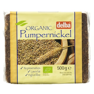 DELBA | Αρτοσκεύασμα Σίκαλης Βιολογικό Pumpernickel 500gr