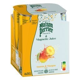 PERRIER | Ανθρακούχο Νερό Maison Perrier Ανανάς και Μάνγκο 4x250ml