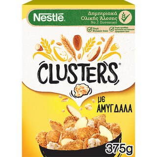 CLUSTERS | Δημητριακά Ολικής Άλεσης Με Αμύγδαλα 375gr