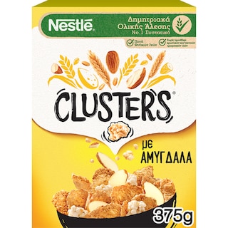 CLUSTERS | Δημητριακά Ολικής Άλεσης Με Αμύγδαλα 375gr