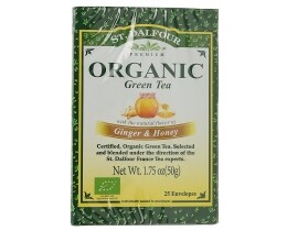 ST.DALFOUR | TEA ΒΙΟΛΟΓΙΚΟ ΠΡΑΣΙΝΟ ΜΕ GINGER 25 ΦΑΚΕΛΑ X 2 GR