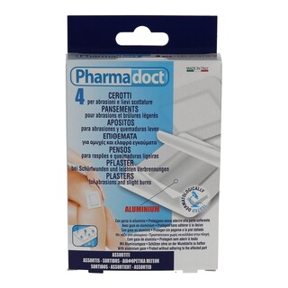 PHARMADOCT | PLASTERS ALLUMINIUM ASSORT FOR BURNS 4PCS