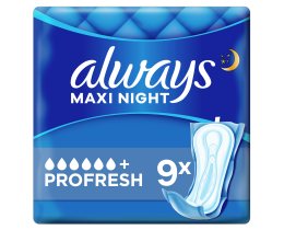 ALWAYS | Σερβιέτες Profresh Maxi Night 9 Τεμάχια
