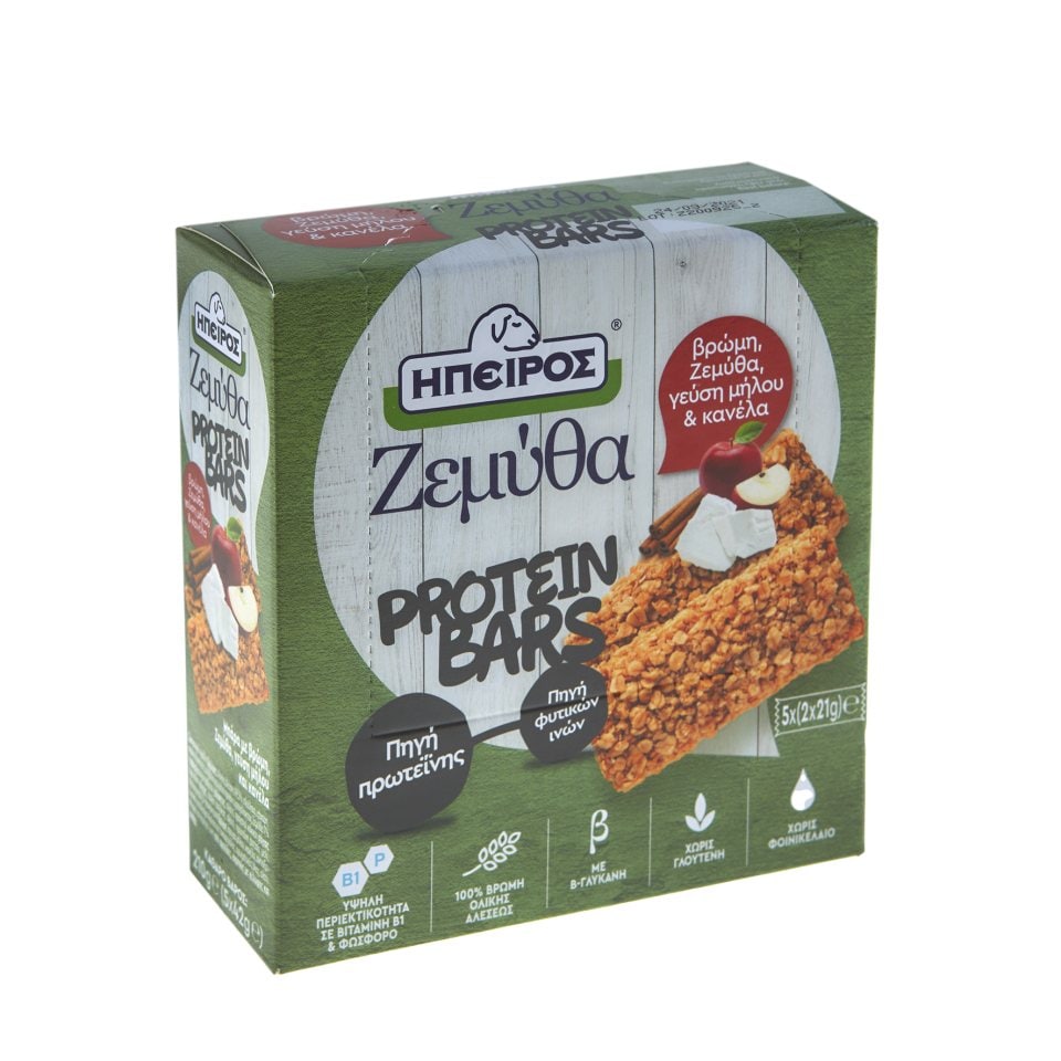 Μπάρες Πρωτείνης Βρώμη Μήλο Κανέλα 5x42gr