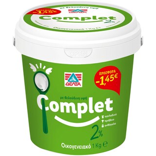 COMPLET | Γιαούρτι Αγελαδινό και Πρόβειο 2% Λιπαρά 1kg Έκπτωση 1.45Ε