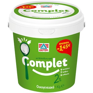 COMPLET | Γιαούρτι Αγελαδινό και Πρόβειο 2% Λιπαρά 1kg Έκπτωση 1.45Ε