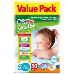 BABYLINO | BABY PANTS SENSITIVE ECONOMY 3-6 KG Nο2 50 ΤΕΜ