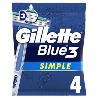 GILLETTE | Ξυριστική Μηχανή Μιας Χρήσης Blue Simple 3 4 Τεμάχια