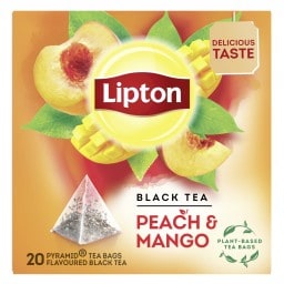 LIPTON | Τσάι Μαύρο Ροδάκινο Μάνγκο 20x1.8g