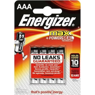 ENERGIZER | Batteries Alkaline Max Power AAA 4 Pieces